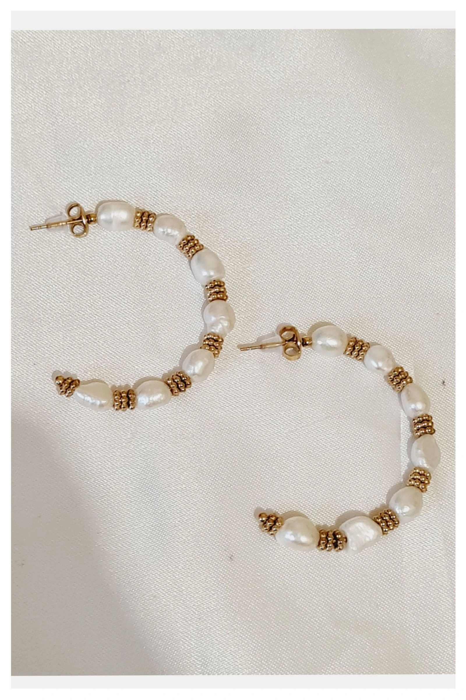 Créoles Bohm perles d'eau douce  – photo 2